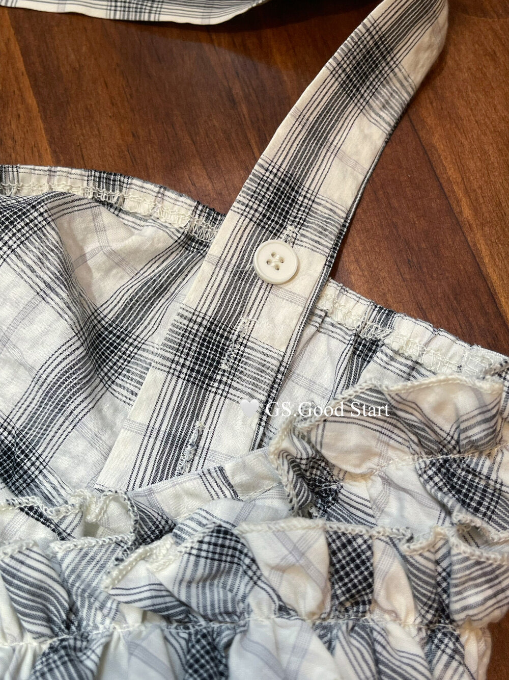 Plaid Halter Bustier + Cardigan Set with Detachable Ribbon