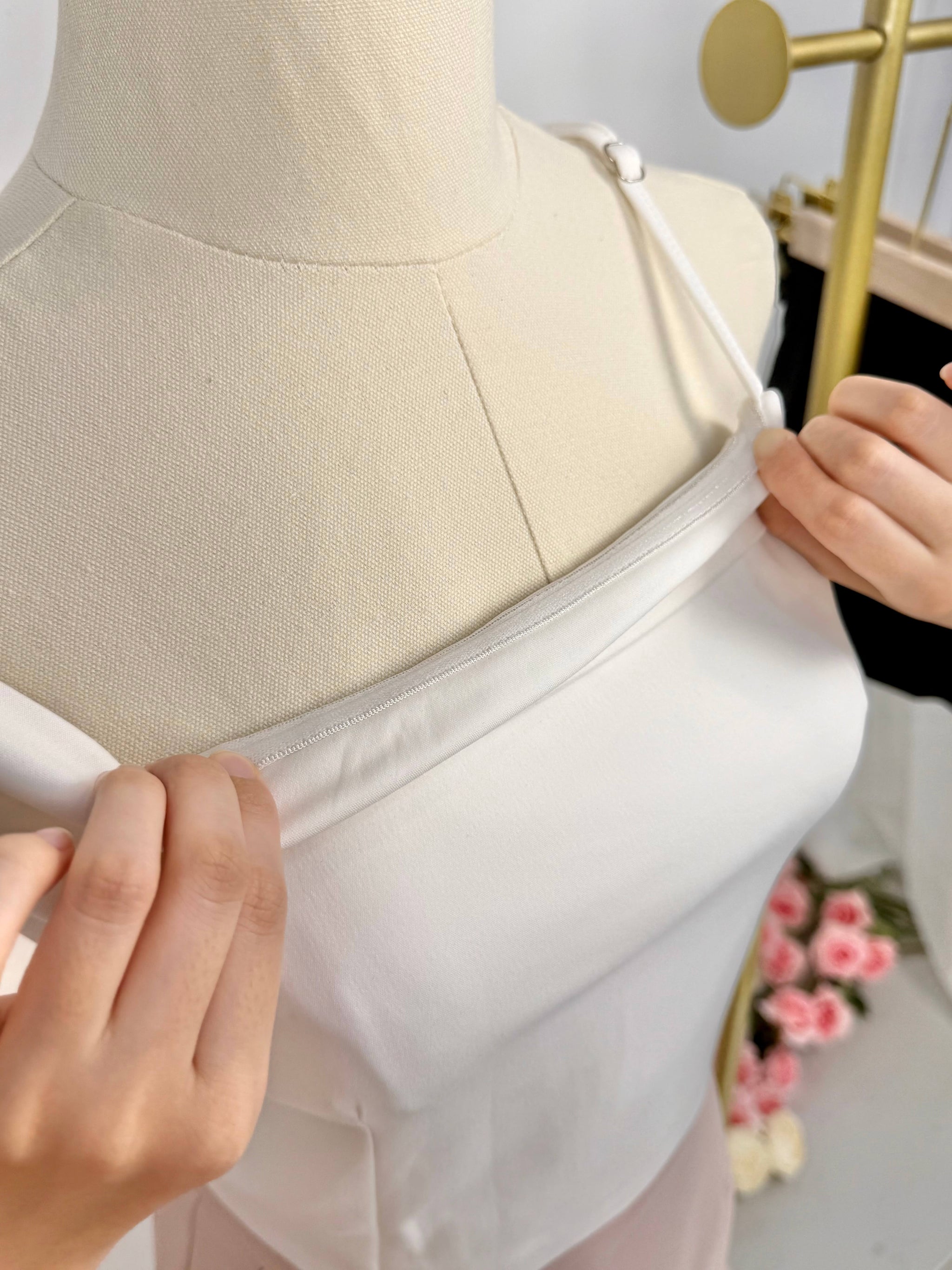 Asymmetric Off-Shoulder Contour Top