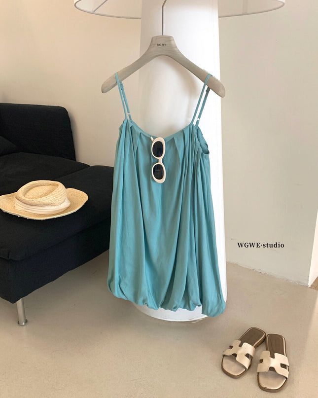 WGWE Minimalist Balloon Hem Tank Dress