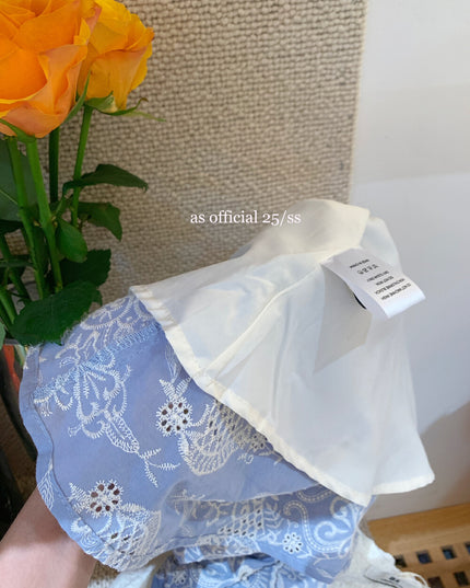 AS OFFICIAL Ocean Breeze Crochet Lace Blouse