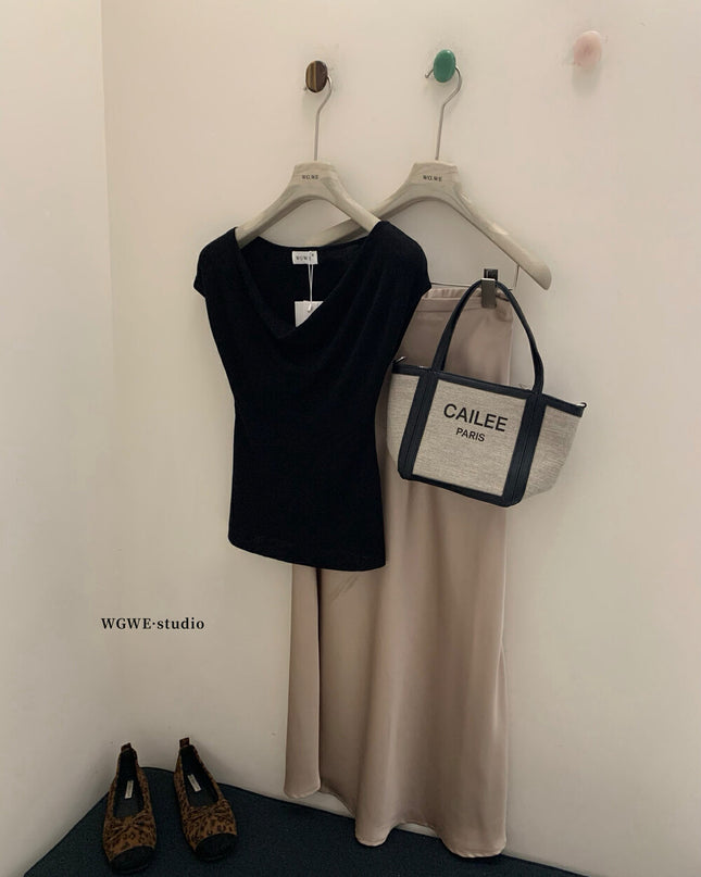 WGWE Soft Drape Asymmetric Top