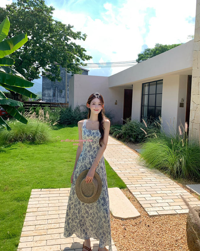 AS OFFICIAL Floral Cinched Waist Vacation Dress