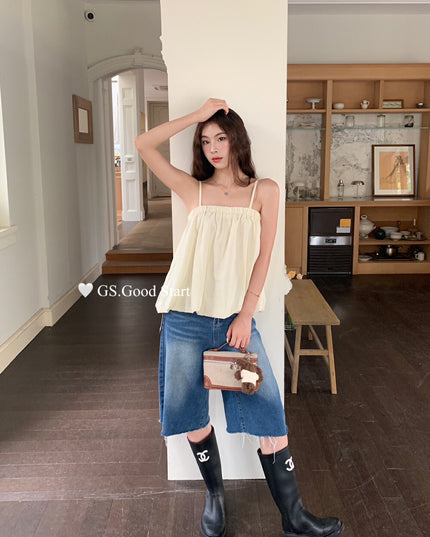 GS.GOOD START Sweet Youthful Bubble Hem Cami Top