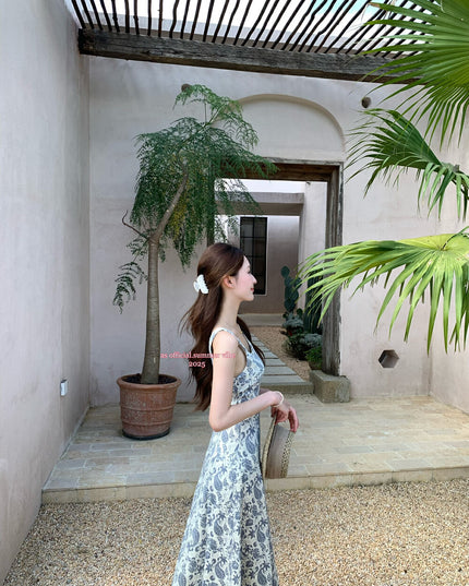 AS OFFICIAL Floral Cinched Waist Vacation Dress