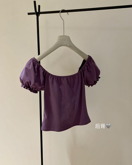 WGWE Sleek Collarbone-Revealing Fitted Top