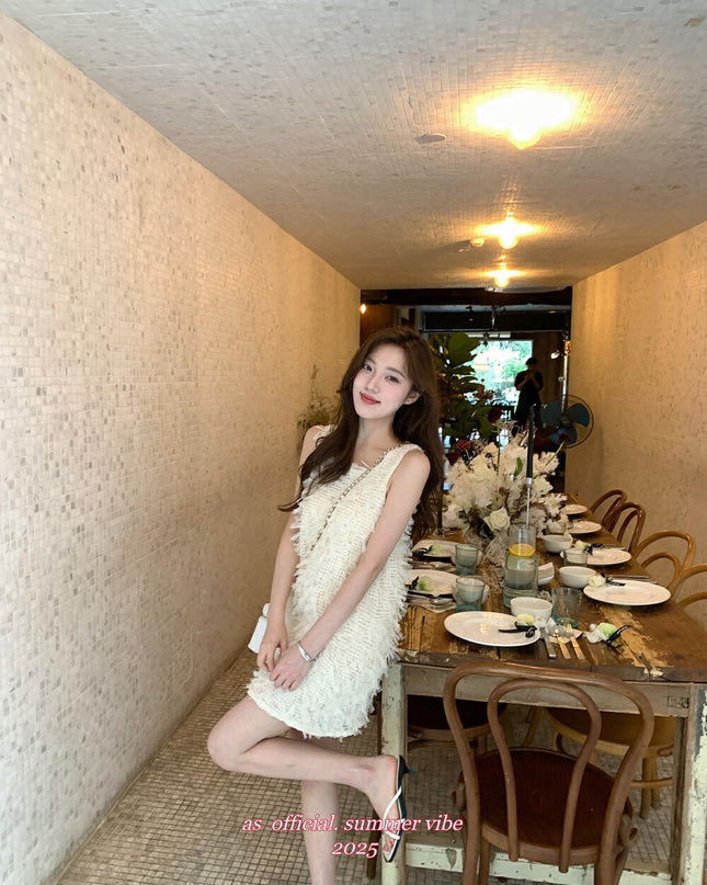 AS OFFICIAL Glamorous Mesh Fringe Dress