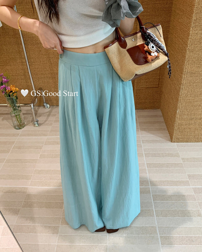 GS.GOOD START Loose Fit Commuter Wide Leg Cooling Pants