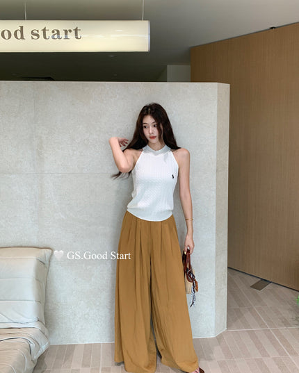 GS.GOOD START Loose Fit Commuter Wide Leg Cooling Pants