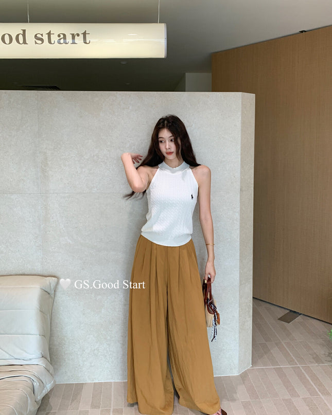 GS.GOOD START Loose Fit Commuter Wide Leg Cooling Pants