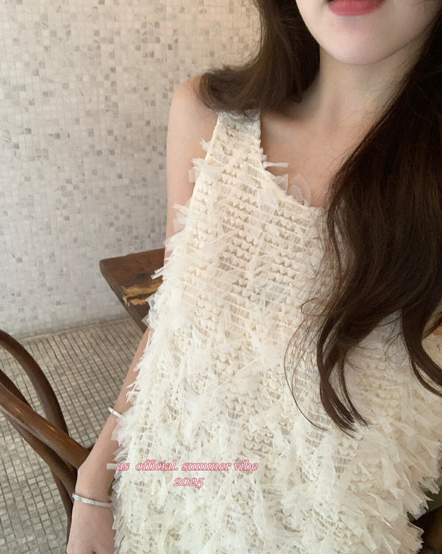 AS OFFICIAL Glamorous Mesh Fringe Dress