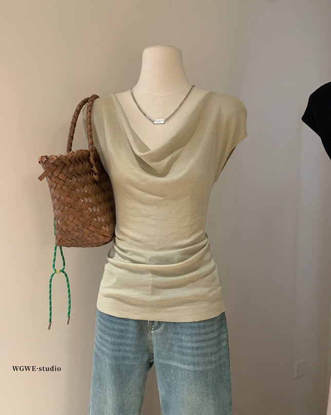 WGWE Soft Drape Asymmetric Top