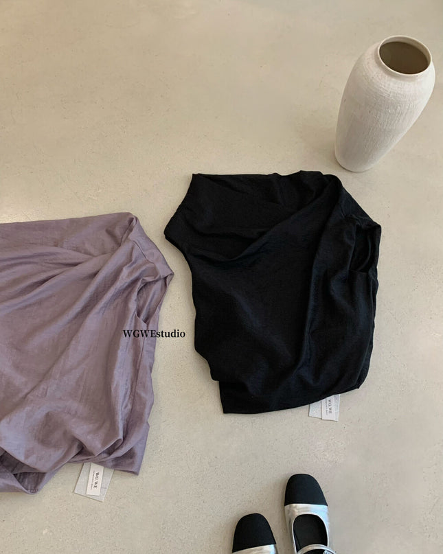 WGWE Off-Shoulder Asymmetric Tank