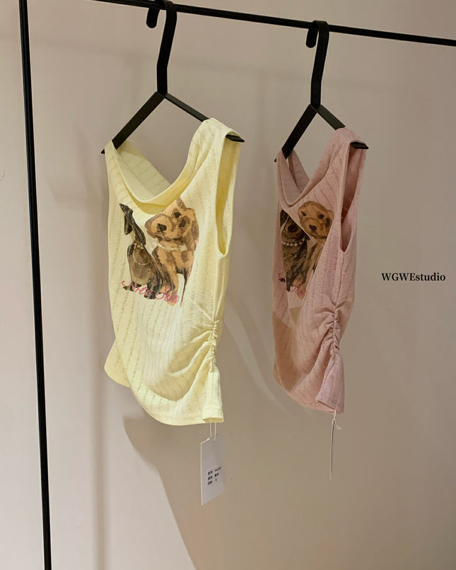WGWE Printed Off-Shoulder Slim Tee