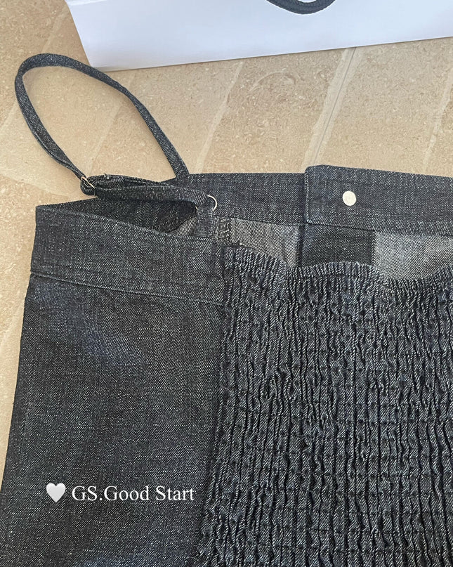 GS.GOOD START Korean Casual Relaxed Denim Cami Dress