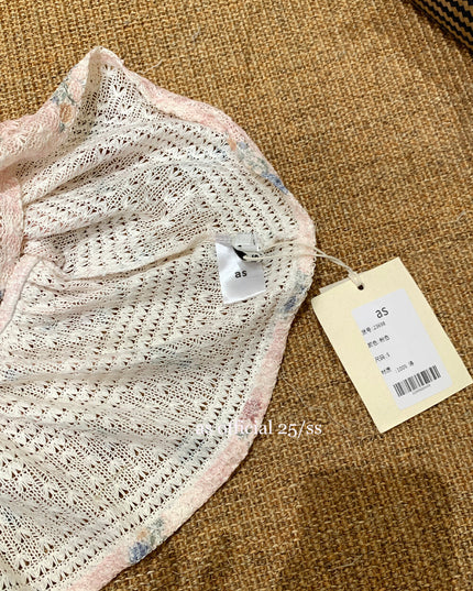 AS OFFICIAL Twist-Neck Jacquard Top