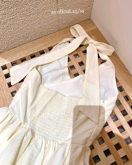 AS OFFICIAL Holiday Bubble Halter Tie Top