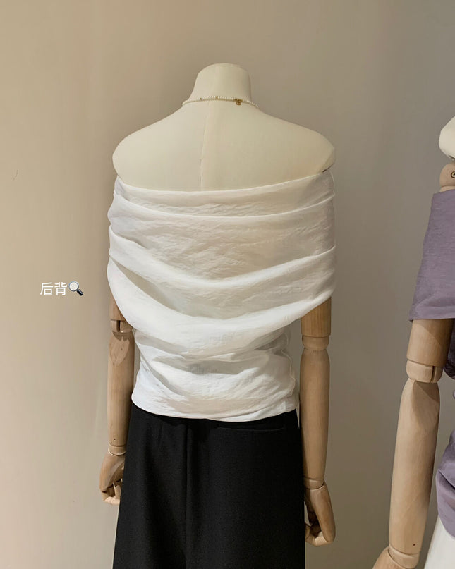 WGWE Off-Shoulder Asymmetric Tank