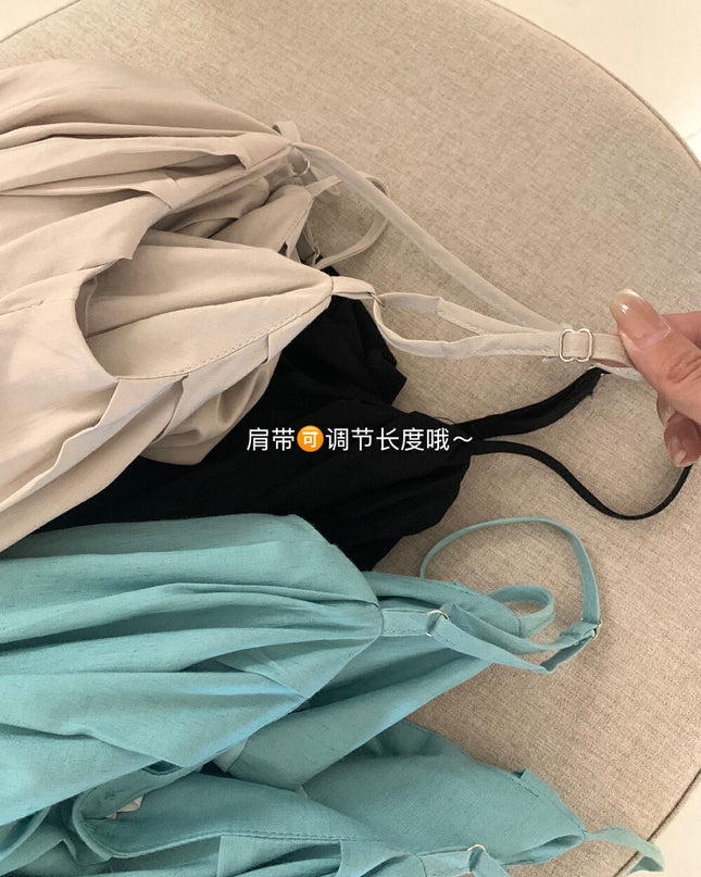 WGWE Minimalist Balloon Hem Tank Dress