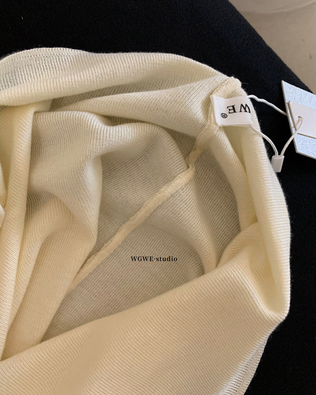 WGWE Off-Shoulder Knit Batwing Sleeve Top