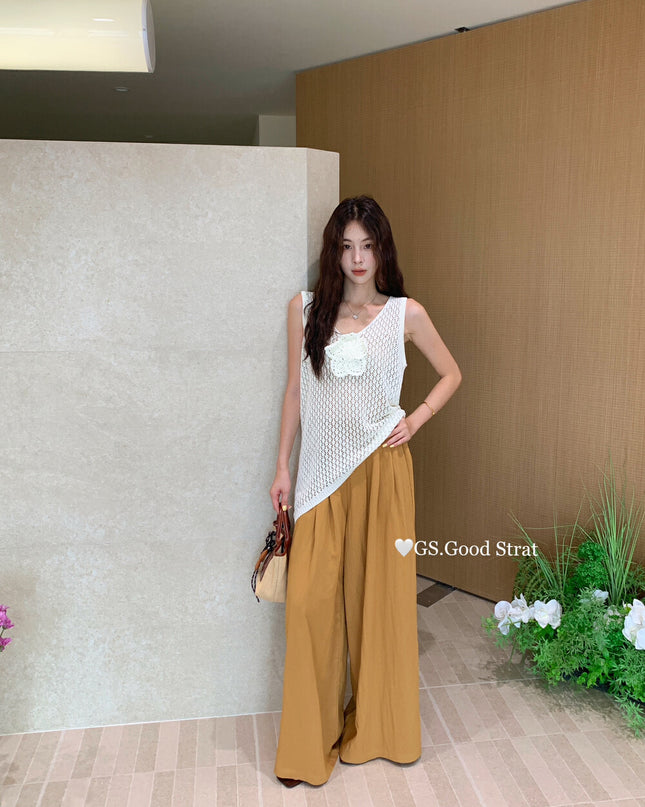 GS.GOOD START Loose Fit Commuter Wide Leg Cooling Pants