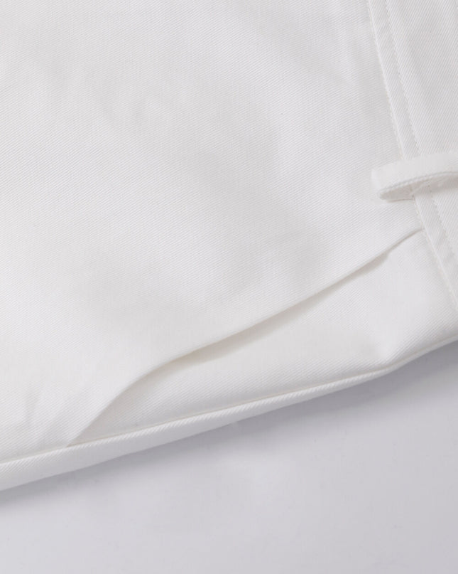 AIXILI Embroidered Eyelet Tencel Cotton Wide-Leg Pants