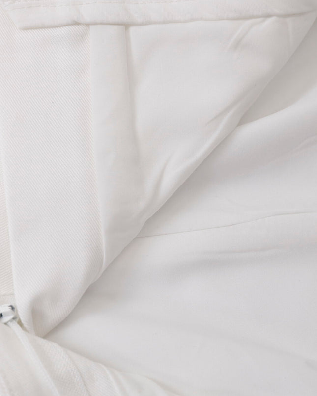 AIXILI Embroidered Eyelet Tencel Cotton Wide-Leg Pants