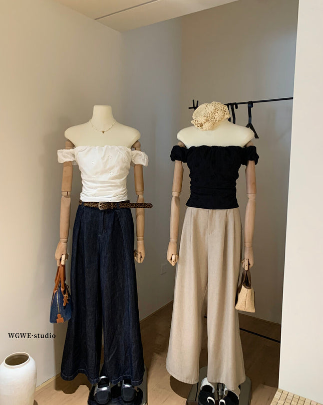 WGWE French Style Off-Shoulder Top