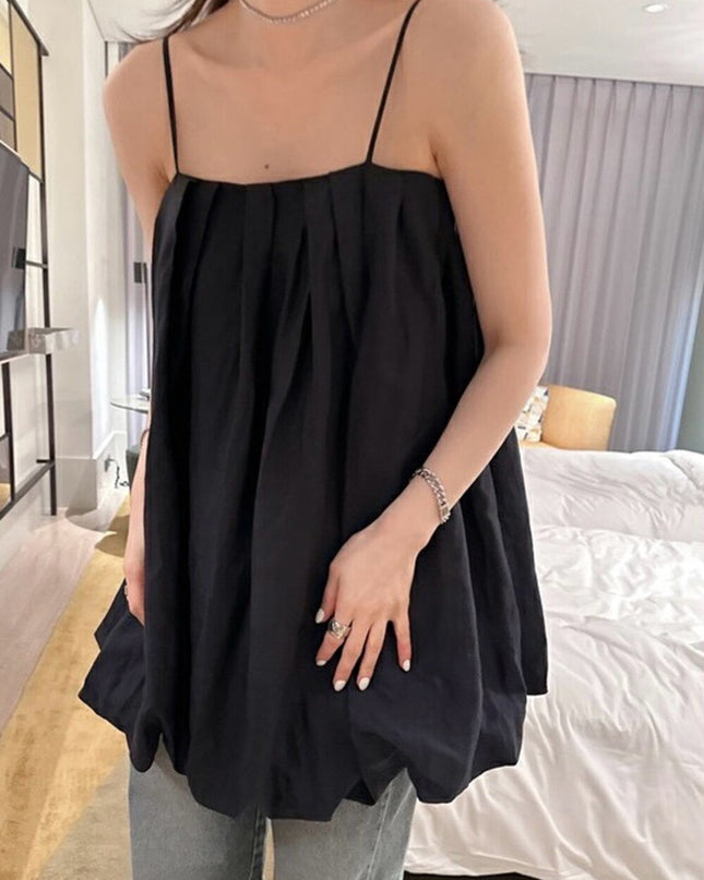 WGWE Minimalist Balloon Hem Tank Dress