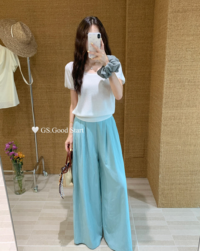 GS.GOOD START Loose Fit Commuter Wide Leg Cooling Pants