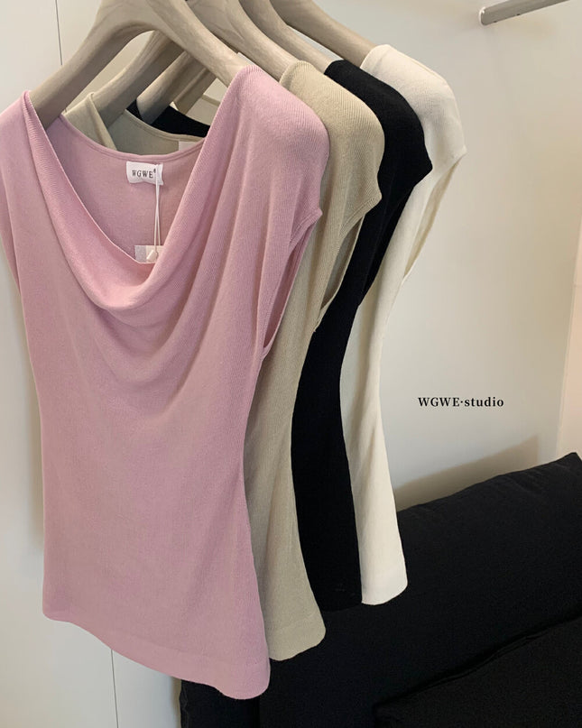 WGWE Soft Drape Asymmetric Top