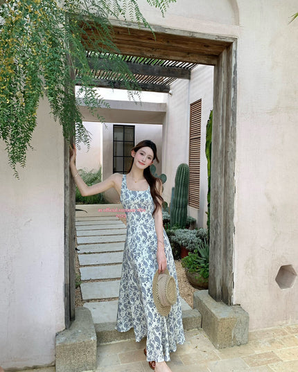 AS OFFICIAL Floral Cinched Waist Vacation Dress