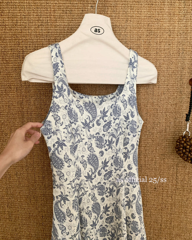AS OFFICIAL Floral Cinched Waist Vacation Dress