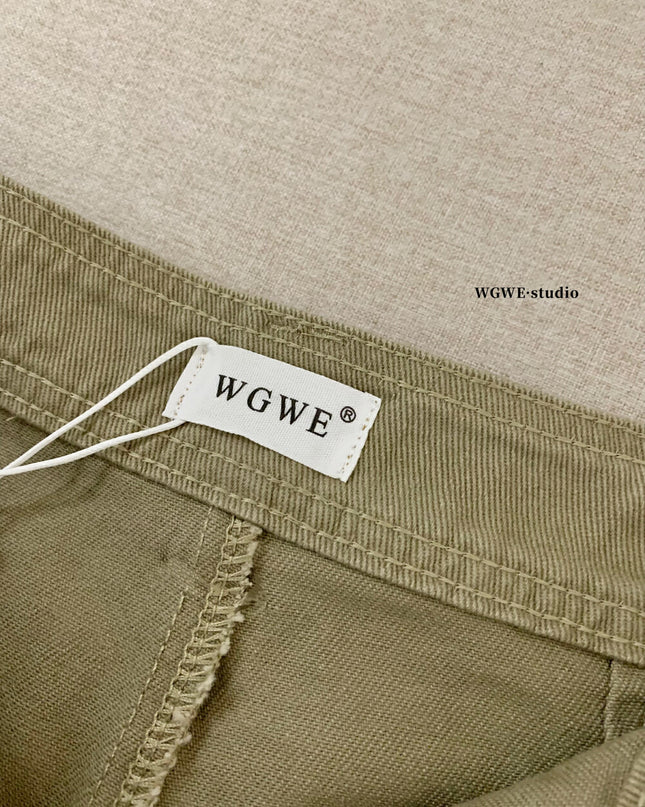 WGWE Low-Waist Ruched Mini Skirt
