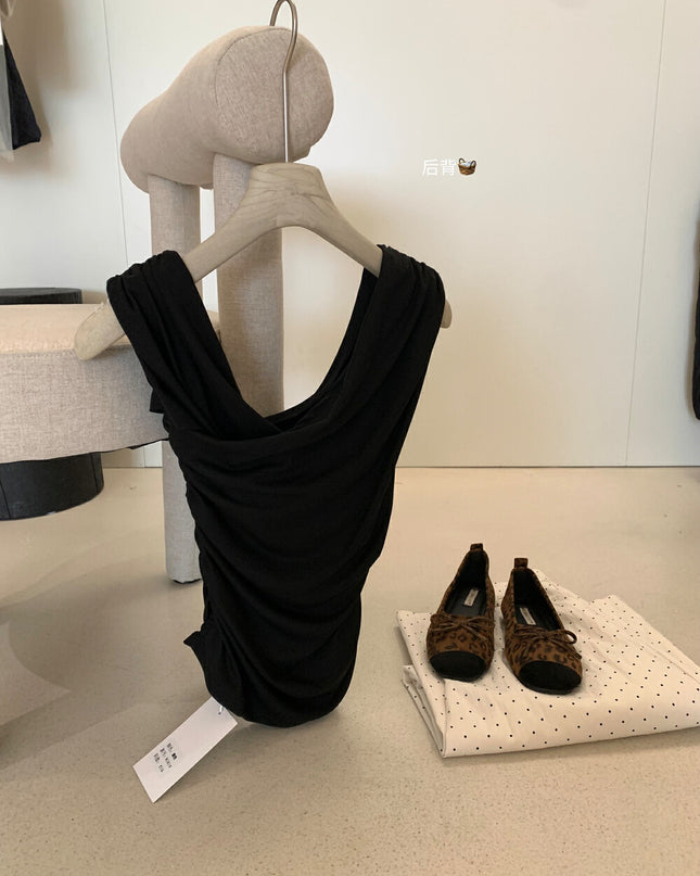 WG.WE Asymmetrical Ruched Slim-Fit Off-Shoulder Top