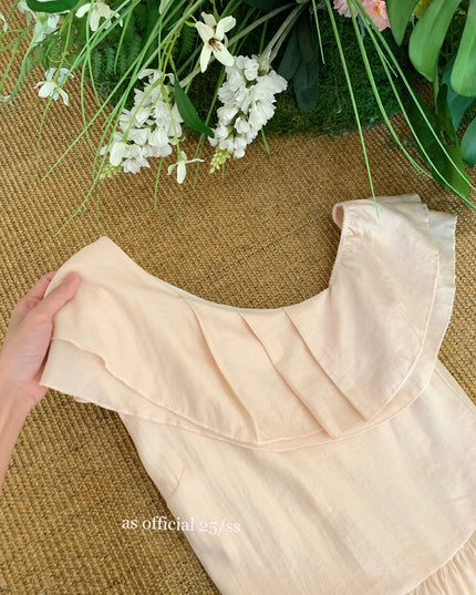 AS OFFICIAL Windsor Garden Ruffle Off-Shoulder Dress