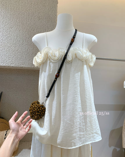 AS OFFICIAL Ruffle Cami + Wide-Leg Pants Set