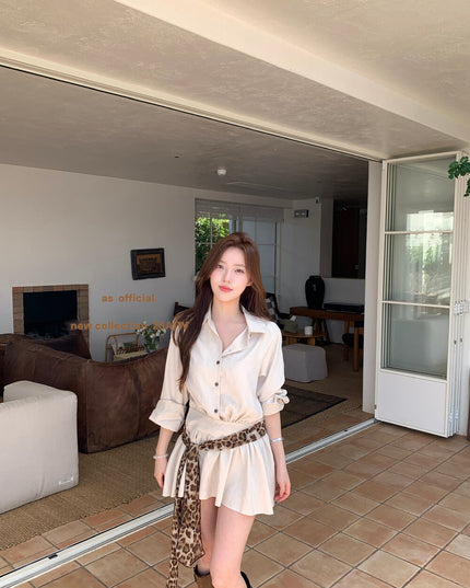 AS OFFICIAL Sweet Utility Miu-Style Dress (With Belt)