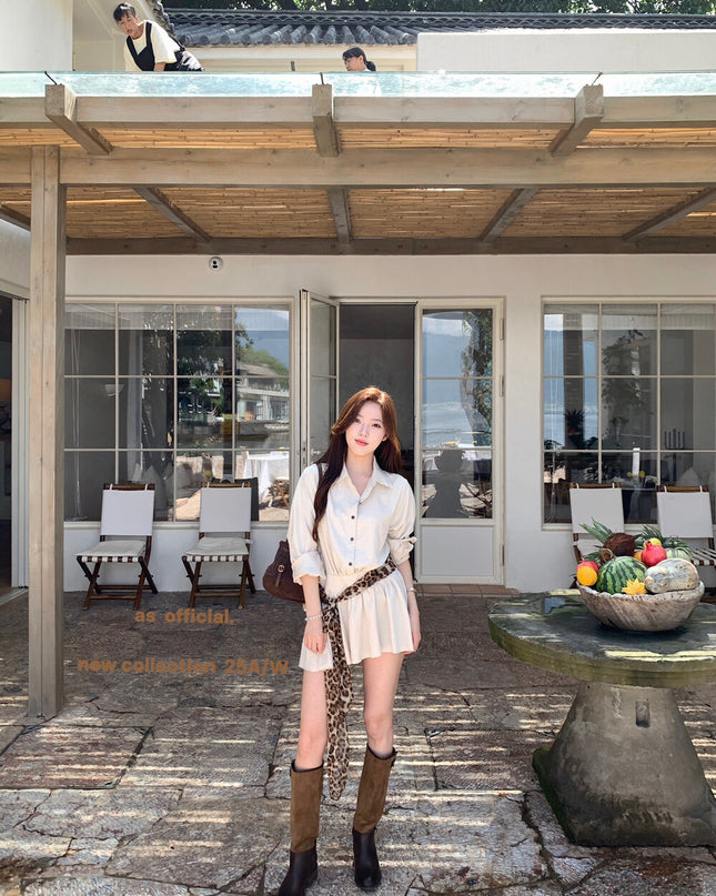 AS OFFICIAL Sweet Utility Miu-Style Dress (With Belt)