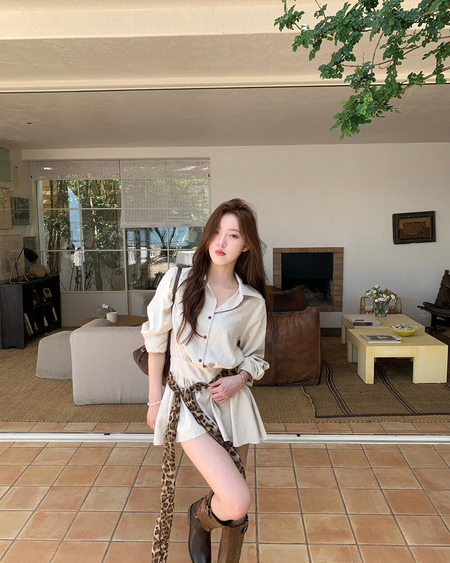 AS OFFICIAL Sweet Utility Miu-Style Dress (With Belt)