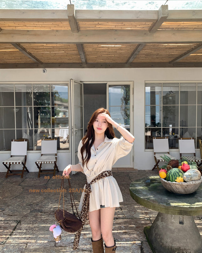 AS OFFICIAL Sweet Utility Miu-Style Dress (With Belt)