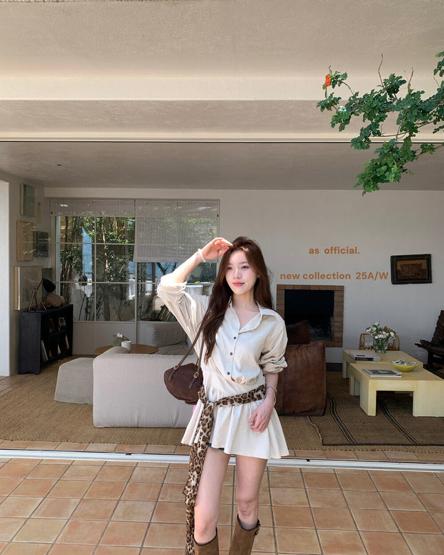 AS OFFICIAL Sweet Utility Miu-Style Dress (With Belt)