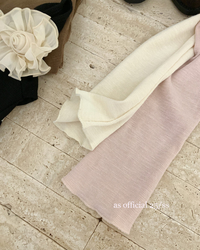 AS OFFICIAL French Rose Petal One-Shoulder Ribbon Top