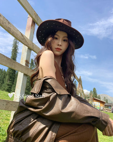 GS.GOOD START Layered Knit Hollow Vest Dress