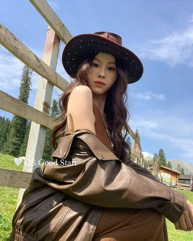 GS.GOOD START Layered Knit Hollow Vest Dress