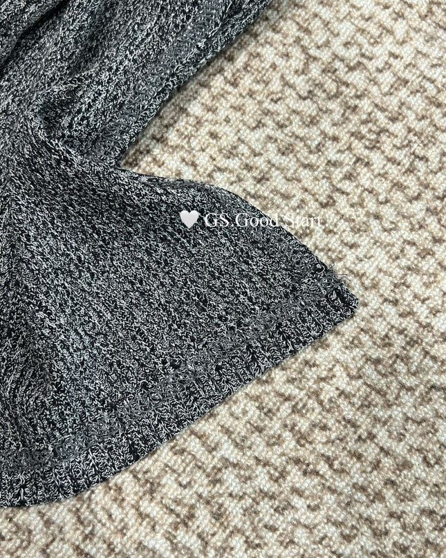 GS.GOOD START Layered Knit Hollow Vest Dress