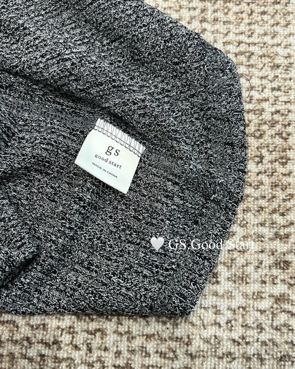 GS.GOOD START Layered Knit Hollow Vest Dress