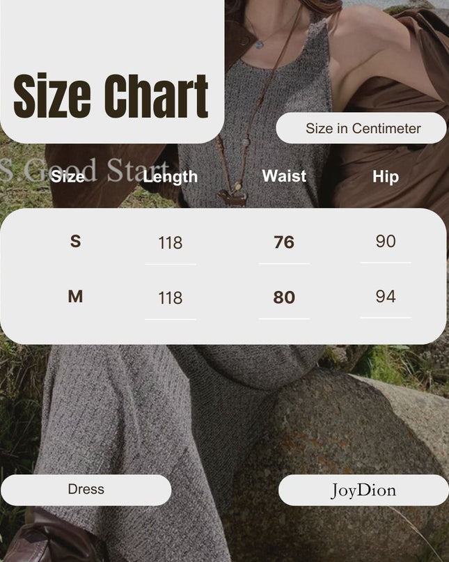 GS.GOOD START Layered Knit Hollow Vest Dress