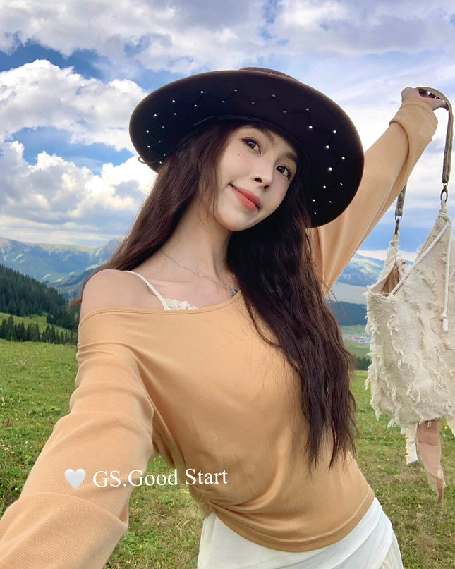 GS.GOOD START Lace Vest + Sun-Proof Outer Top Two-Piece Set