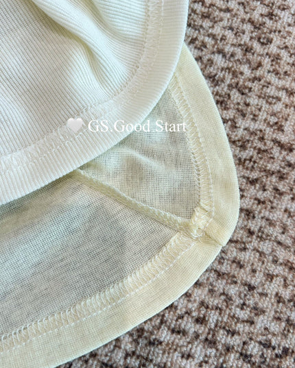 GS.GOOD START Lace Vest + Sun-Proof Outer Top Two-Piece Set