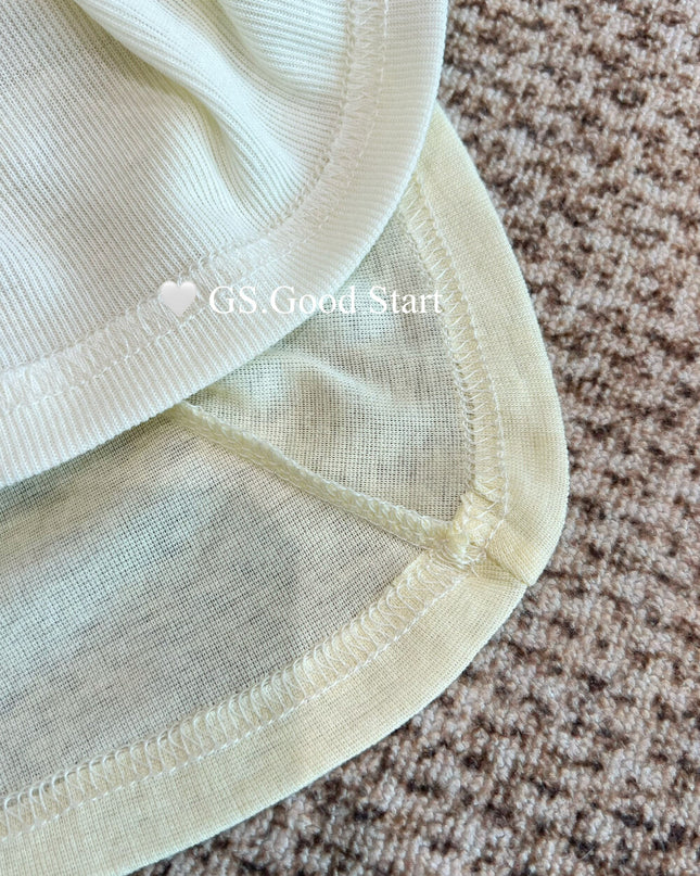 GS.GOOD START Lace Vest + Sun-Proof Outer Top Two-Piece Set